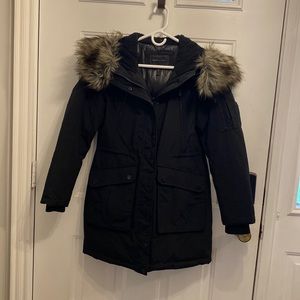 BCBGMAXAZRIA black parka.
